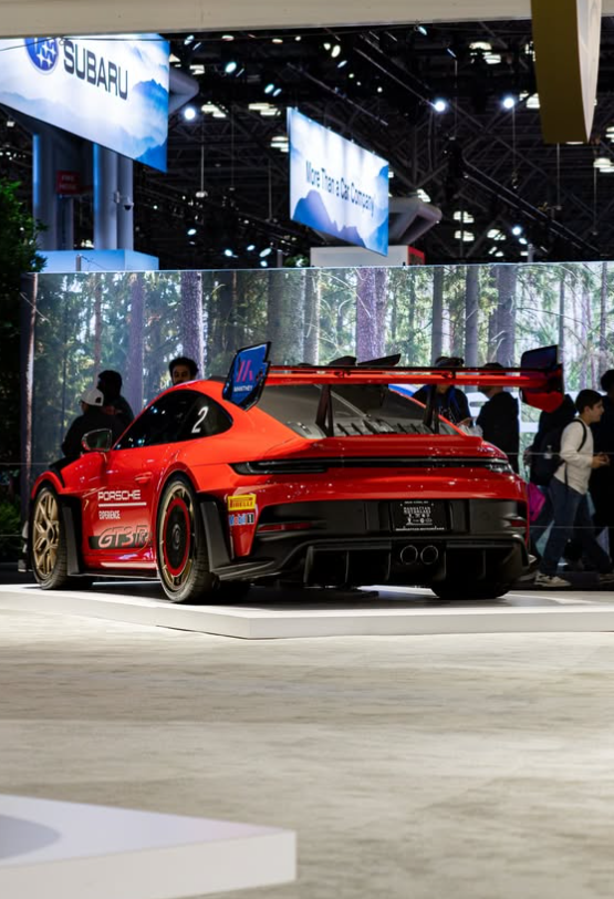 Porsche 911 GT3 RS rear wing display