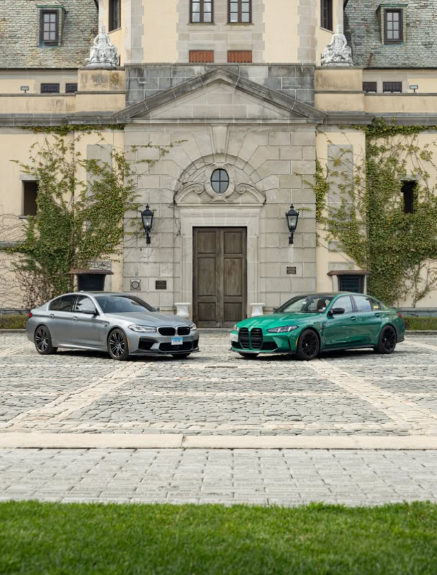 BMW M5 and M3 at estate